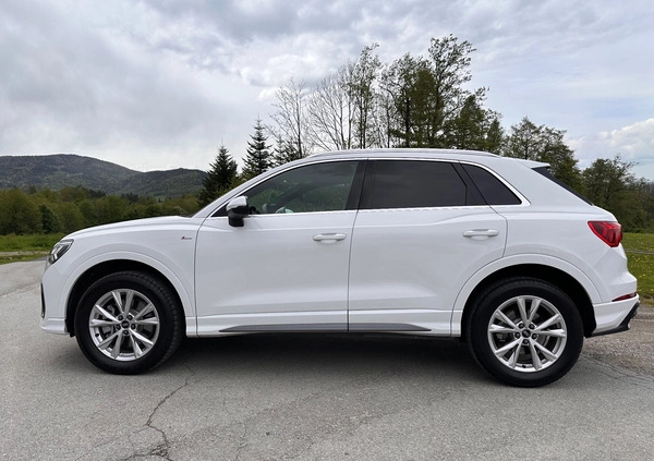 Audi Q3 cena 143000 przebieg: 18542, rok produkcji 2021 z Myślenice małe 781